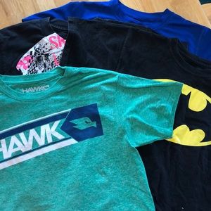 Boys Tshirt Lot Tony Hawk, Batman